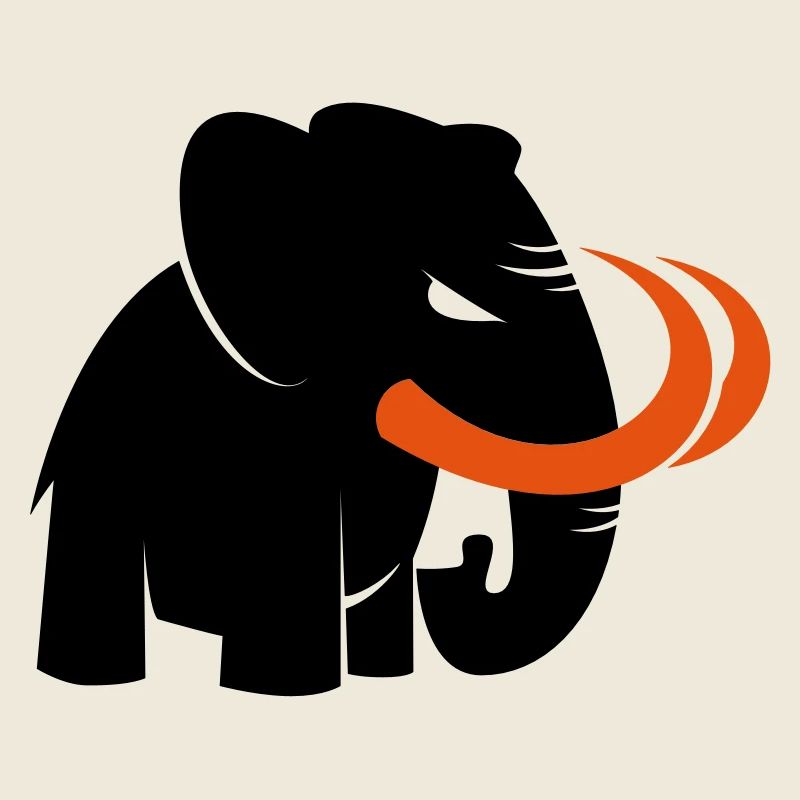 verärgertes Mammut Markenlogo 2c