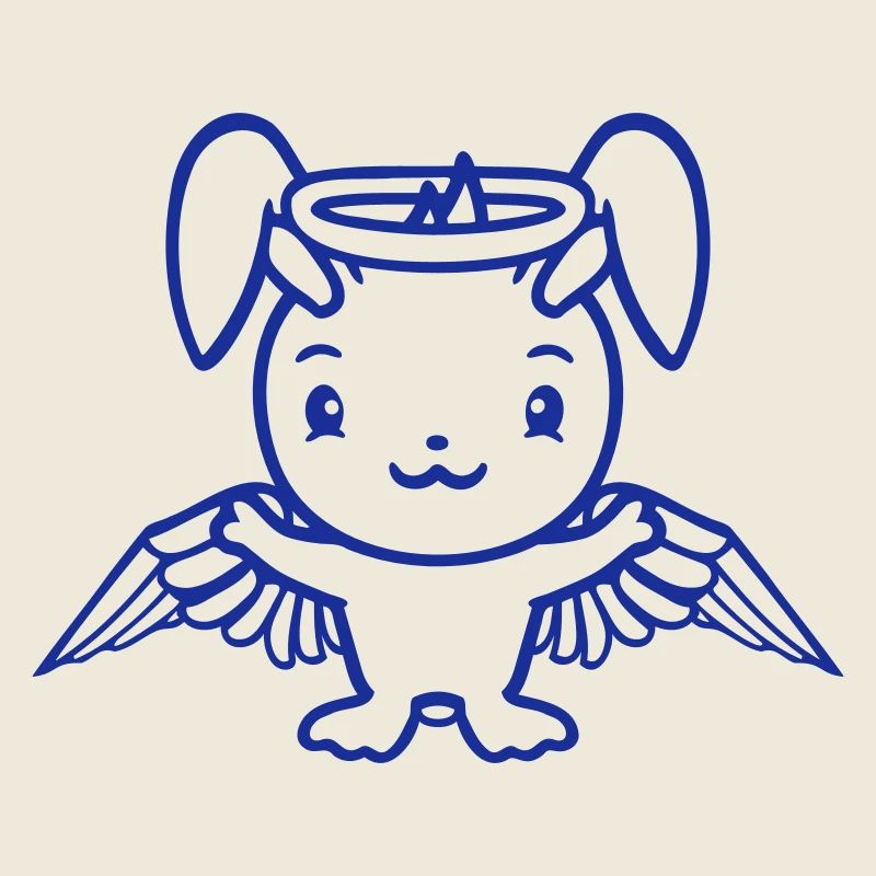 Bunny Angel Holy Sky Wings Good Flying Love