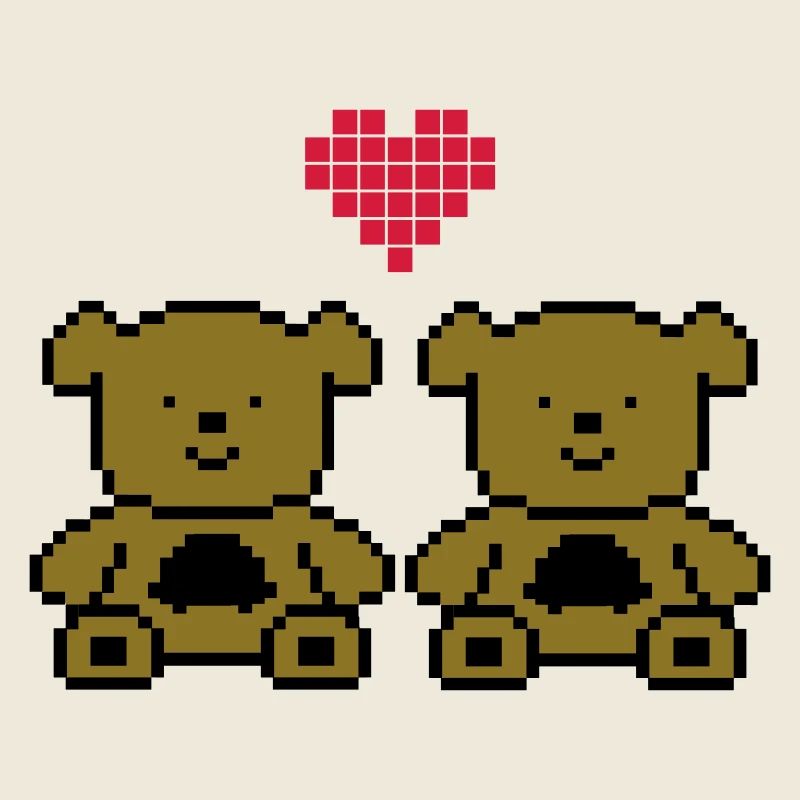 pixel bären liebe