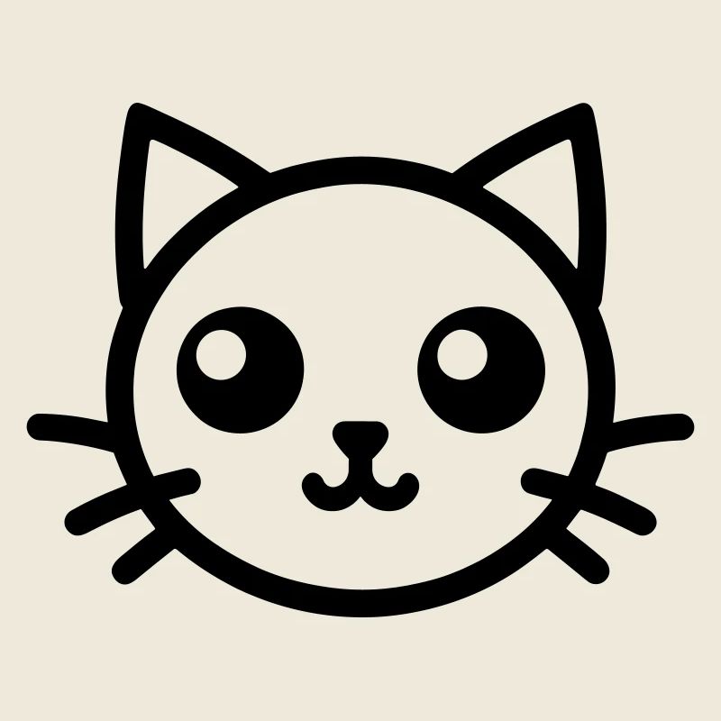 Tête de chat mignon Chat mignon