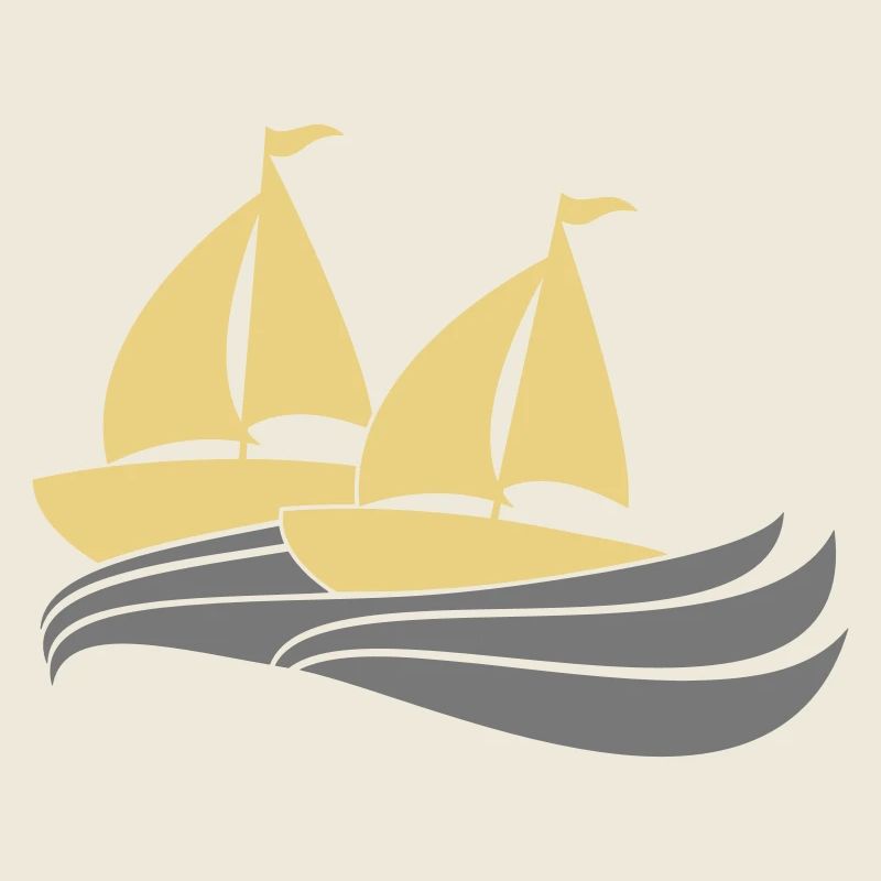 Deux navires Régate par équipe Régate de voile de compétition
