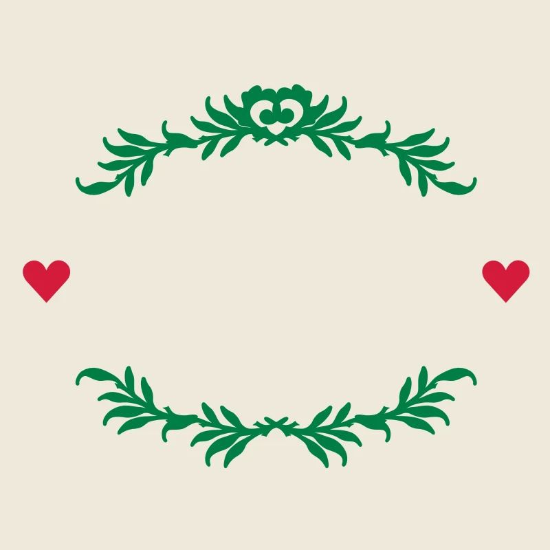 cadre de thym avec des coeurs / cadre de thym