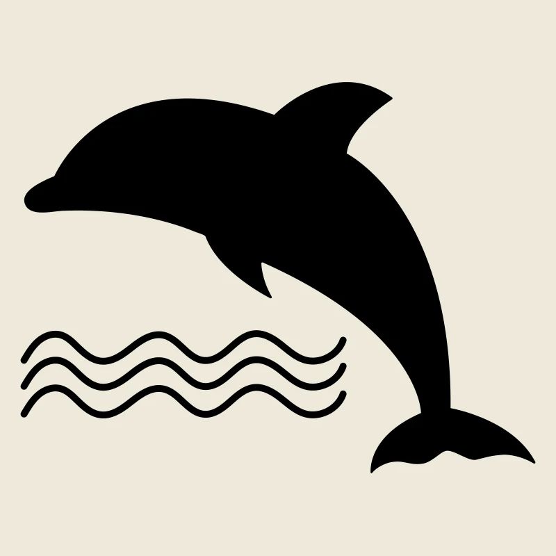 Dolphin in the water as a vector