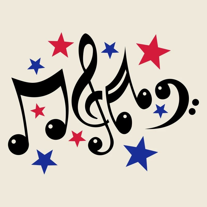 notes de musique et 3c étoiles