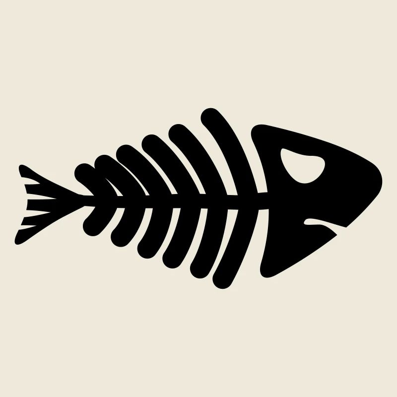 fish skeleton bone tail