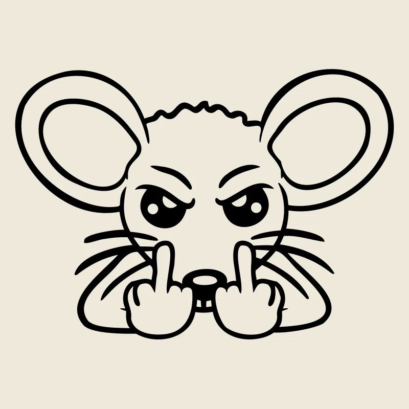 Mouse Nasty Angry Frustrated Aggressive Middle Finger