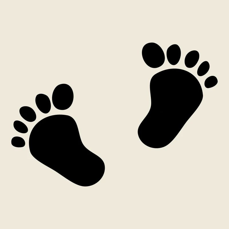 Deux pieds de bébé 2 pieds de bébé empreintes enfant mignon