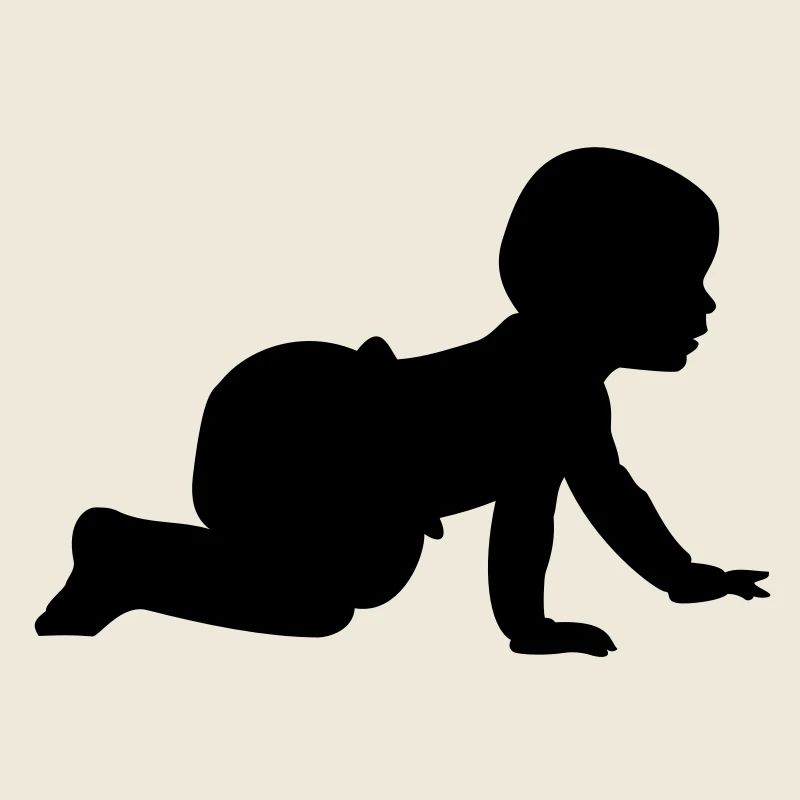 Baby Shadow B - 1 color vector