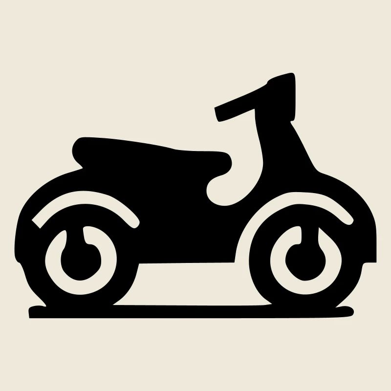 Motor Roller Scooter Symbol Minimal Icon Vektor