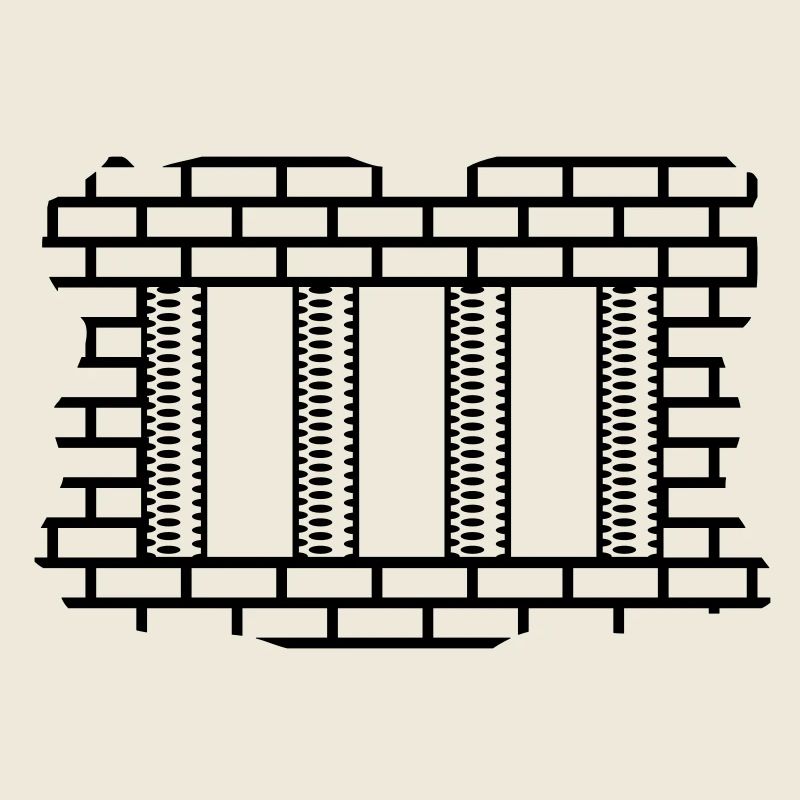 Fenêtre en treillis / fenêtre à barreaux (1c)