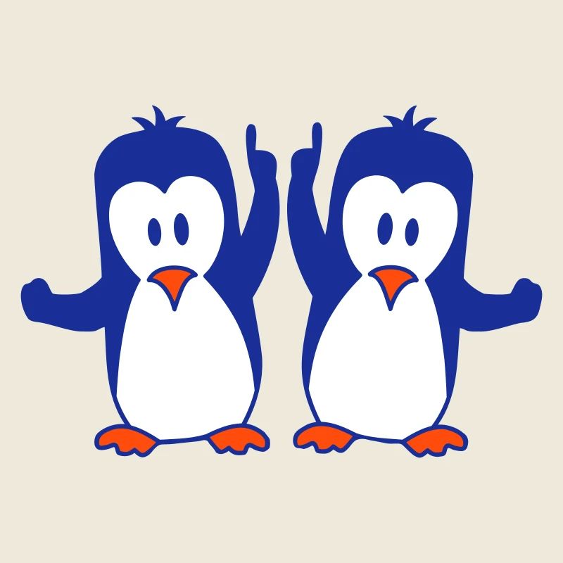 Best Penguins Friends Couple Two Party Birds Team