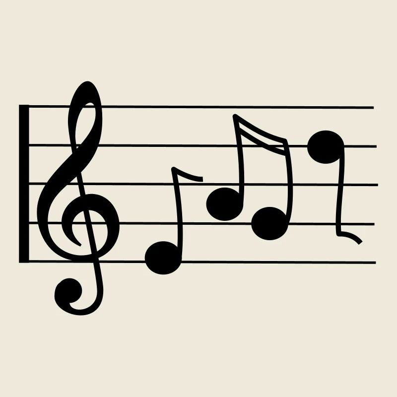 Treble staff with notes