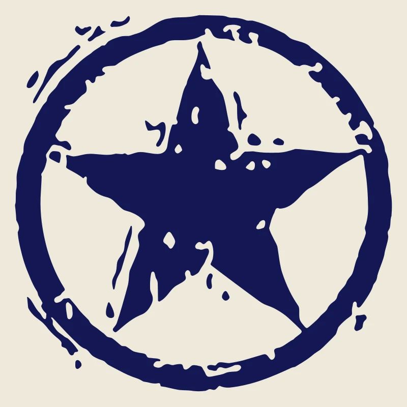 Star With Circle - Stencil