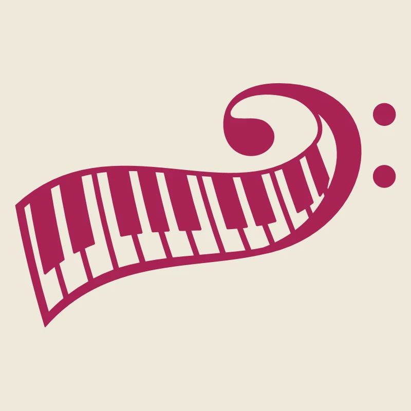 Touches de piano Touche de basse Clavier de symbole de basse