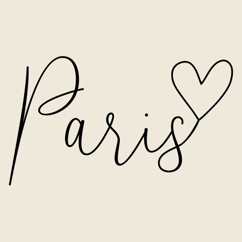 Paris Heart Lettering