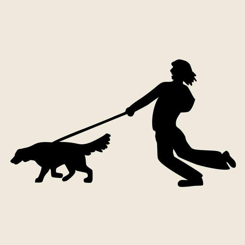 Hund zieht an Leine