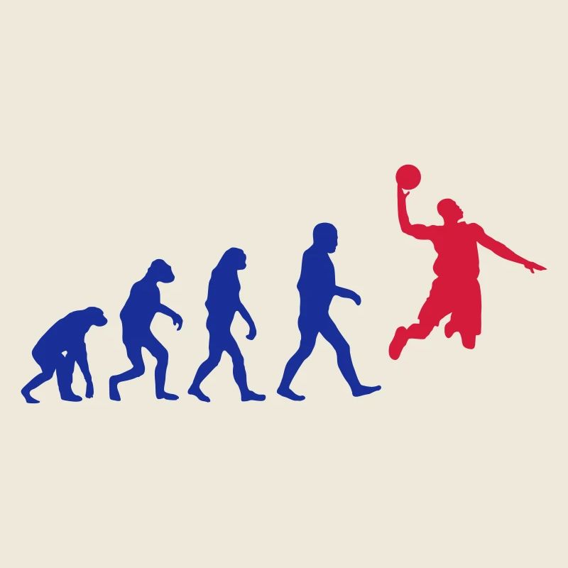 Basketball evolution logo