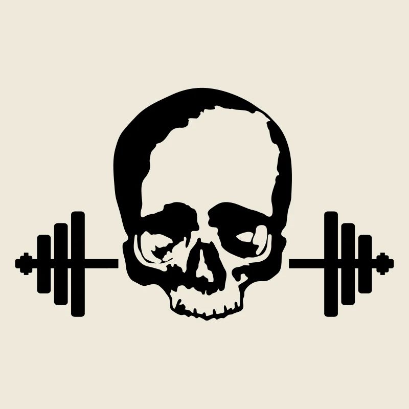 Langhanteln mit Totenkopf / Barbells with skull