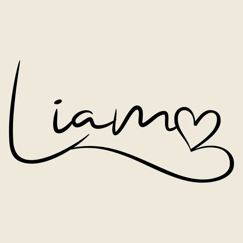 Liam Name Vorname Herzdekor