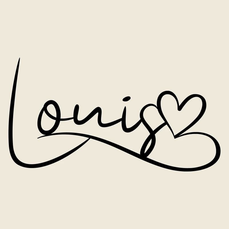 Louis Name Vorname Herzdekor