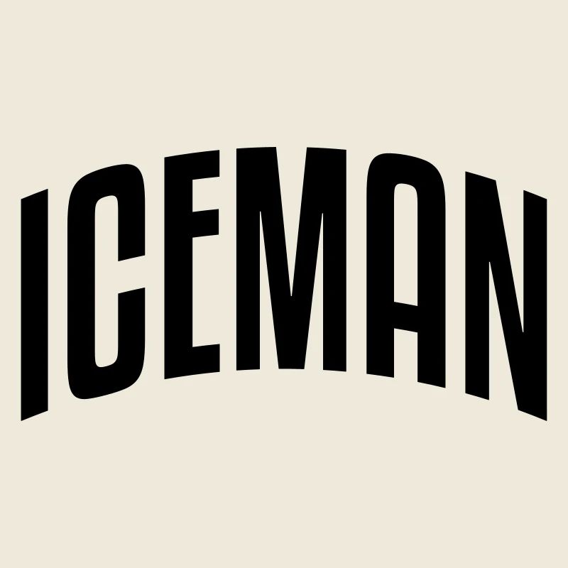 iceman stylish arched text logo