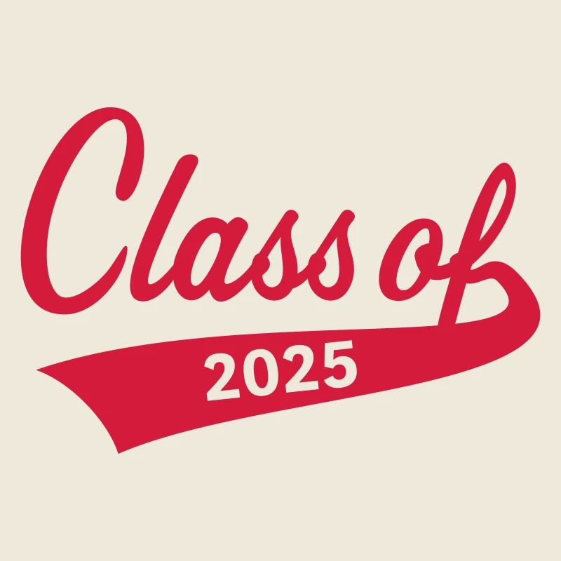 Class Of 2025 (Abschlussklasse Schulabschluss Red)