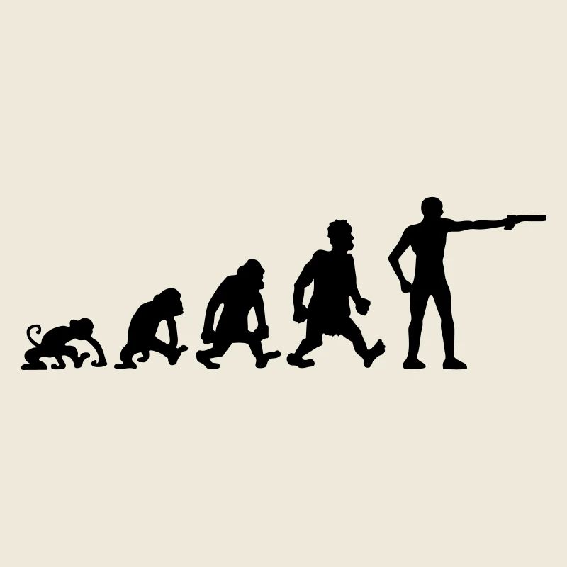drawing evolution fun sports shooting gun humor