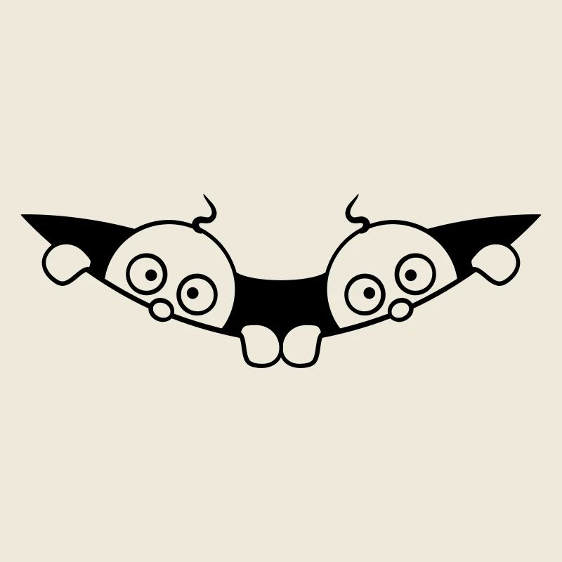 Comic Twins Peeking Out Belly 2 Bébés Enceintes