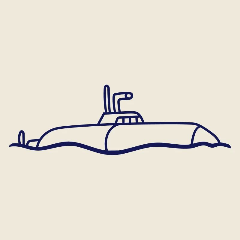 Surfaced Submarine Water Surface Dive