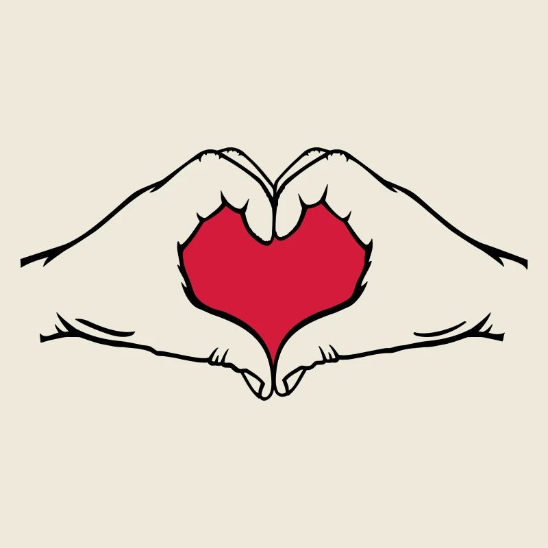 Hands in the shape of a heart