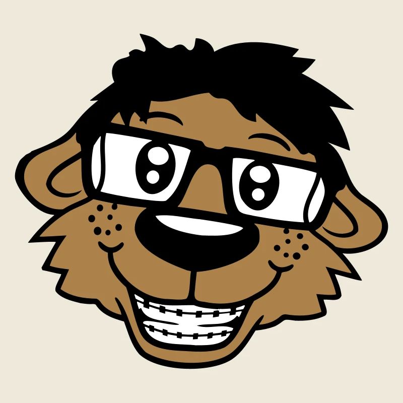 Dog Nerd Hornglasses Geek Braces Smart Funny