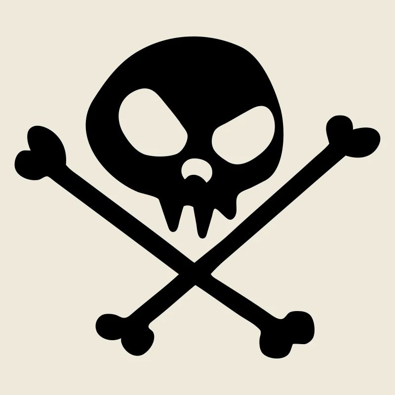 tete de mort pirat tribal skull in a funny comics