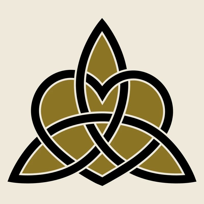 Triquetra coeur noeud celtique triangle amoureux