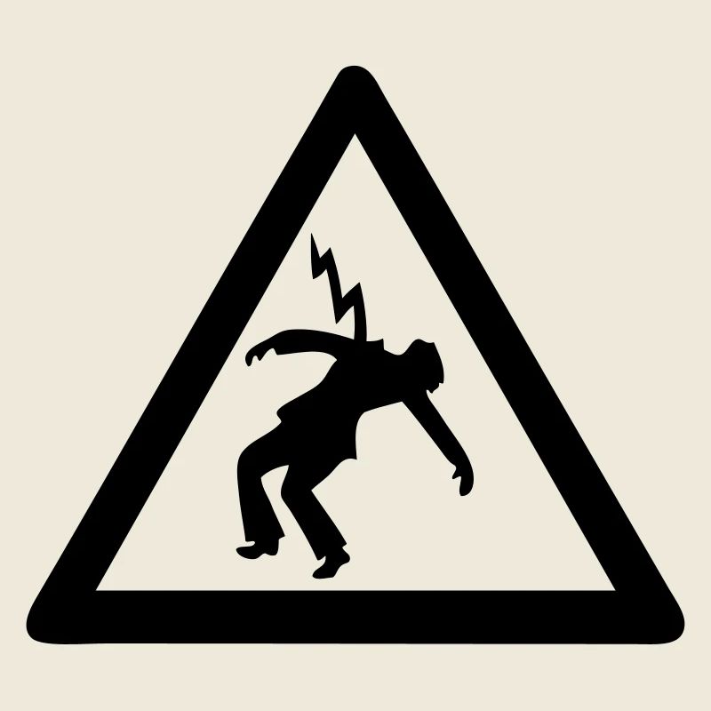 electrician lightning strike signs danger