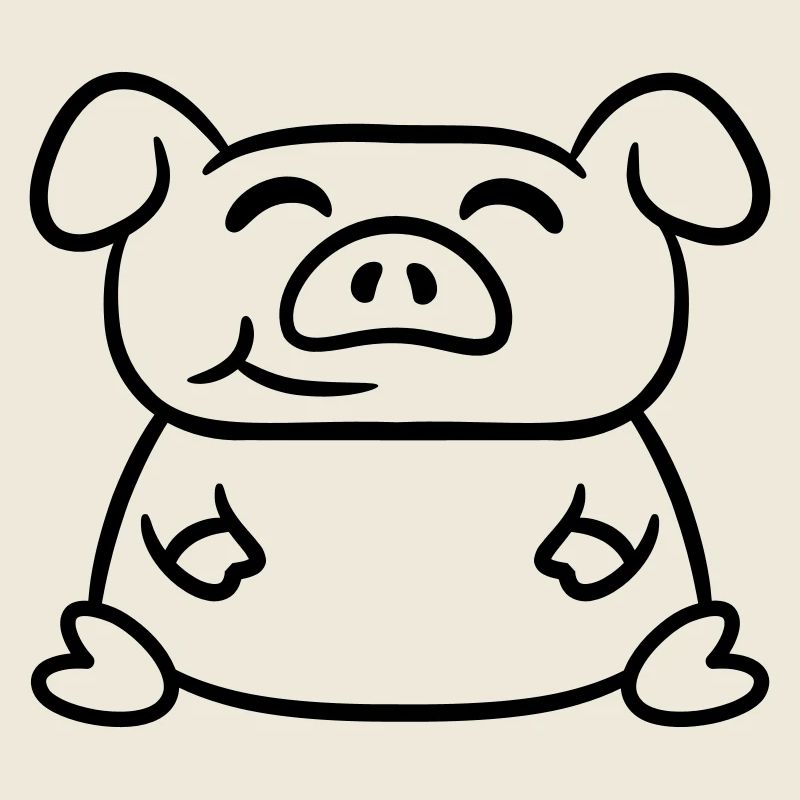 Assis Cochon Amour Petit Cochon Mignon