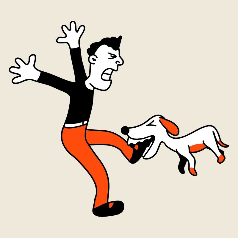 Dog Bites Man Foot Pain Attack