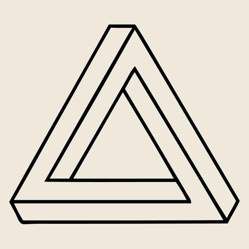 penrose triangle illusion optique abstrait