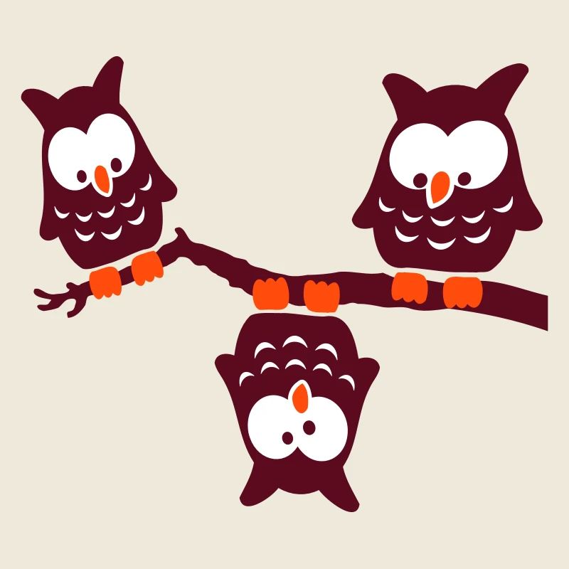3 Eulen verrückt anders besonders komisch Ast Team