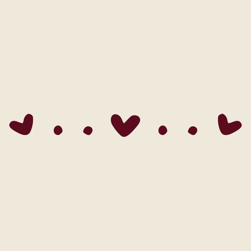 Hearts and dots line decoration