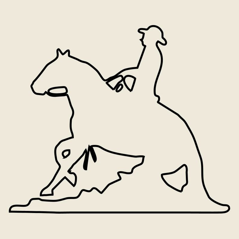 Slider Sliding Stop Westernreiter Mann