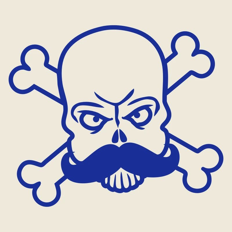 Mr Sir Herr Bart Totenkopf Schädel Knochen Skelett