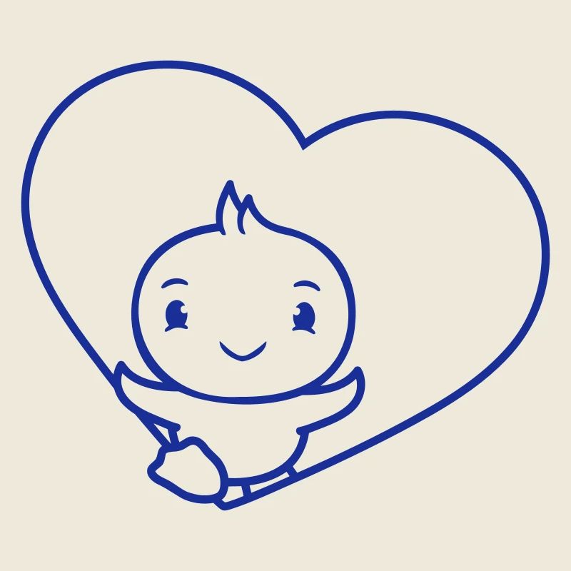 Oiseau Coeur Symbole L’Amour Runs Heureux Mignon