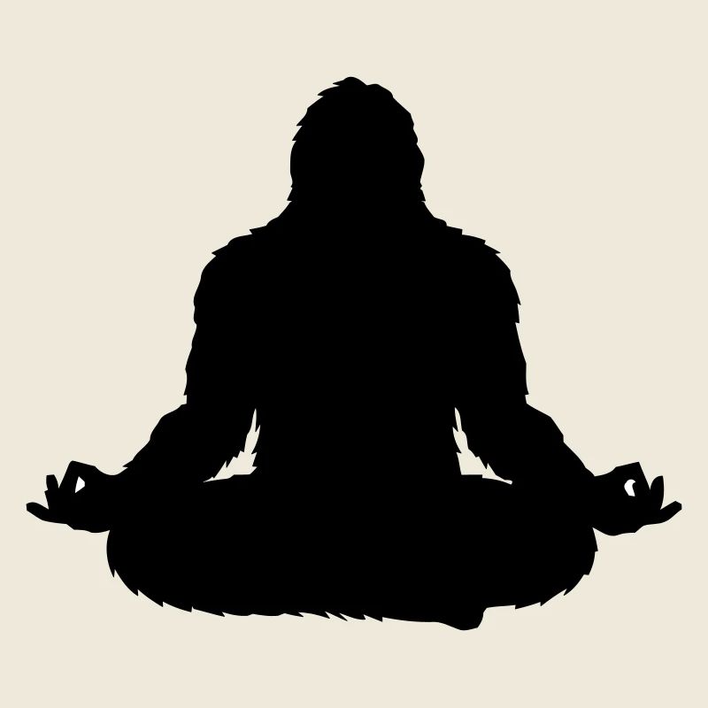 Bigfoot Meditation Silhouette