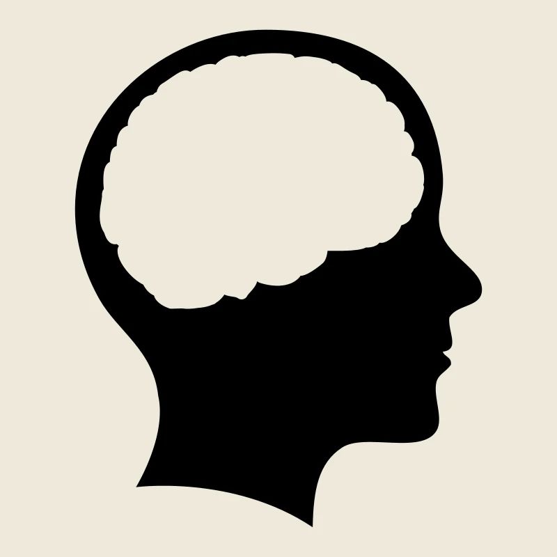 Symbol Kopf mit Hirn