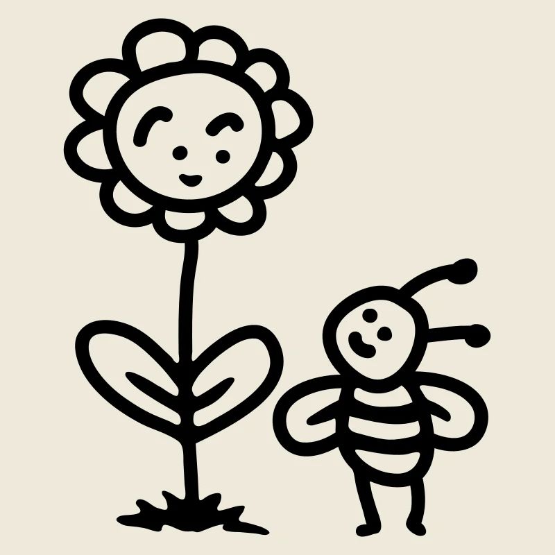 Biene Blume - line