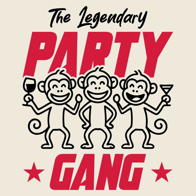 Fête Gang Singe Drôle