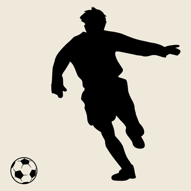 Fußballspieler einfarbig, Silhouette