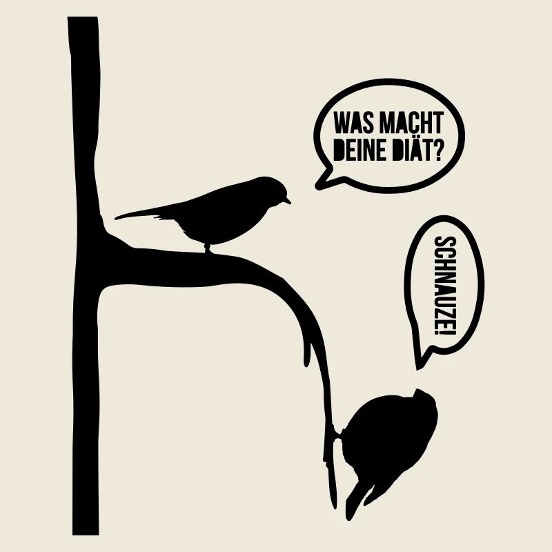 Vogel Diät Schnauze dick Spruch Vögel lustig