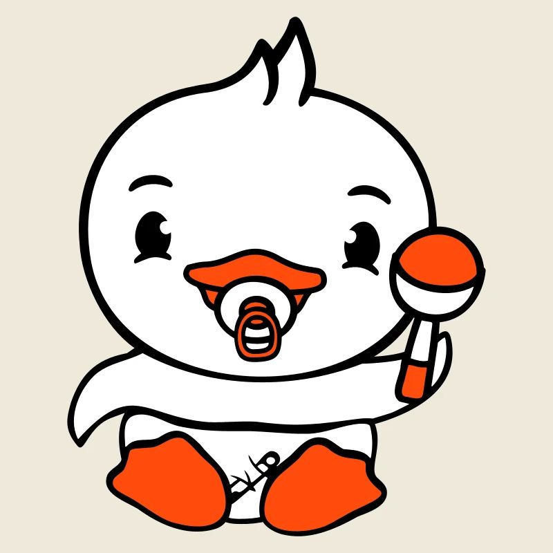 Canard Bébé Enfant Hochet Couche Mignon Sucette