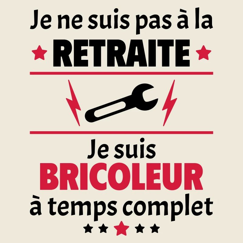 Pas à la retraite bricoleur à temps complet, noël